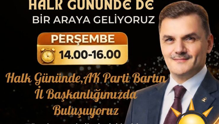 Bartın Ak parti  ilbaşkanlığından Halk günü..