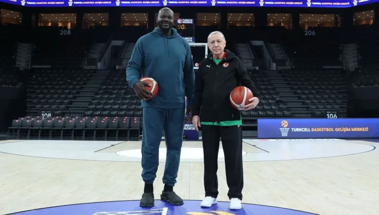 Uzun adam, daha uzun adamla parkede: Karşınızda Erdoğan ve Shaquille O’Neal!